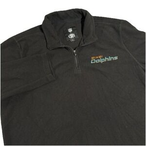 NFL x Darius Rucker Miami Dolphins‎ 1/4 Zip Fleece Pullover Mens Large Black